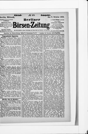 Berliner Börsen-Zeitung on Oct 9, 1878