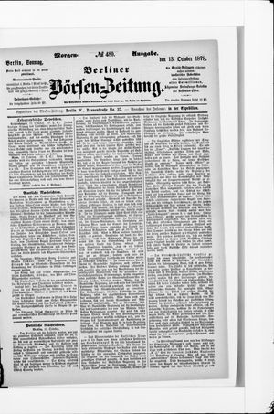 Berliner Börsen-Zeitung vom 13.10.1878