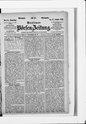 Berliner Börsen-Zeitung on Oct 17, 1878