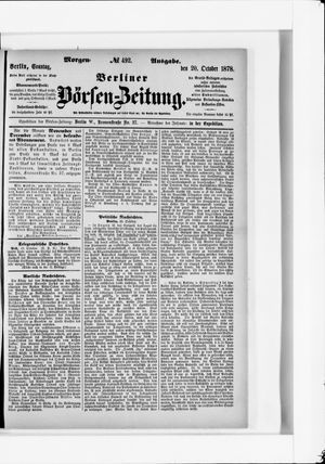 Berliner Börsen-Zeitung vom 20.10.1878