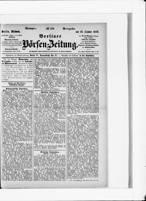 Berliner Börsen-Zeitung vom 23.10.1878