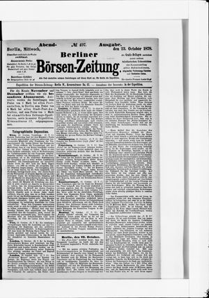 Berliner Börsen-Zeitung vom 23.10.1878