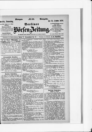 Berliner Börsen-Zeitung vom 24.10.1878