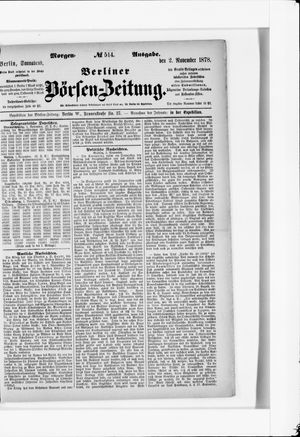 Berliner Börsen-Zeitung on Nov 2, 1878
