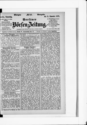 Berliner Börsen-Zeitung vom 21.11.1878