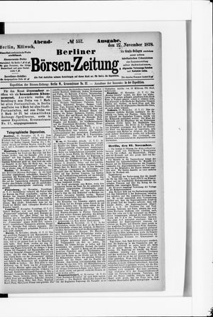 Berliner Börsen-Zeitung on Nov 27, 1878