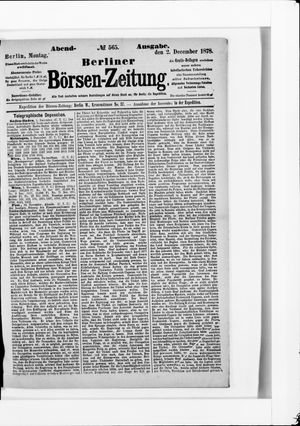 Berliner Börsen-Zeitung on Dec 2, 1878