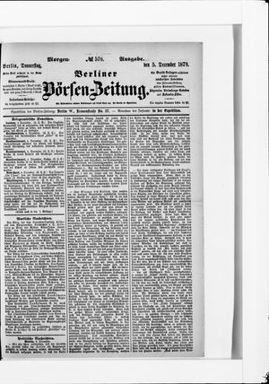 Berliner Börsen-Zeitung on Dec 5, 1878
