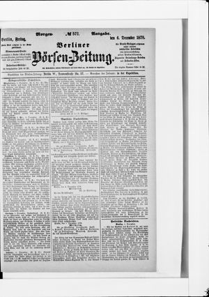 Berliner Börsen-Zeitung on Dec 6, 1878