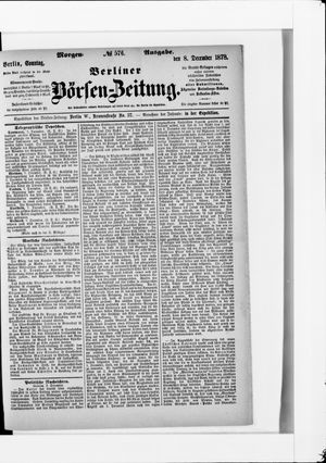 Berliner Börsen-Zeitung vom 08.12.1878