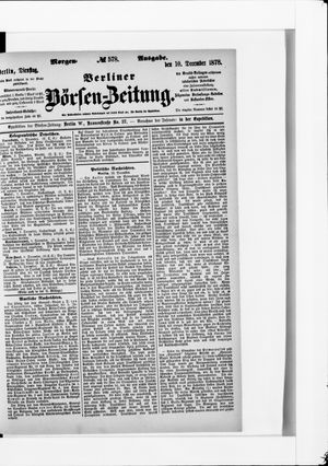 Berliner Börsen-Zeitung vom 10.12.1878