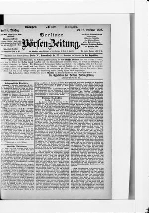 Berliner Börsen-Zeitung vom 17.12.1878