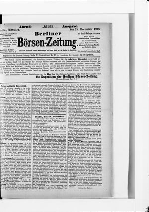 Berliner Börsen-Zeitung on Dec 18, 1878