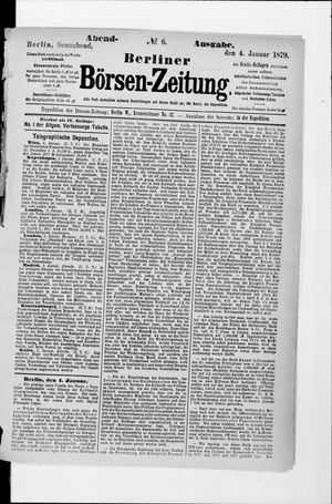 Berliner Börsen-Zeitung vom 04.01.1879