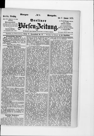 Berliner Börsen-Zeitung vom 07.01.1879