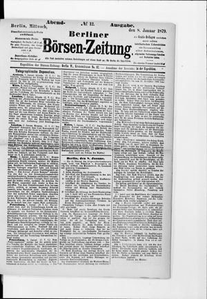 Berliner Börsen-Zeitung vom 08.01.1879