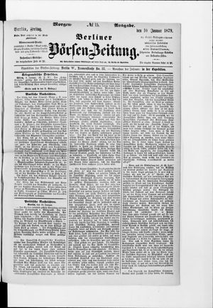 Berliner Börsen-Zeitung vom 10.01.1879