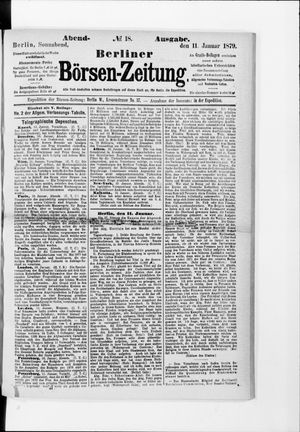 Berliner Börsen-Zeitung vom 11.01.1879
