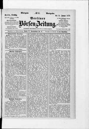 Berliner Börsen-Zeitung vom 14.01.1879
