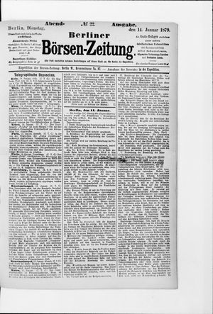 Berliner Börsen-Zeitung vom 14.01.1879