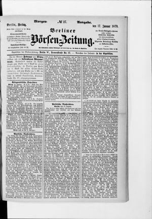 Berliner Börsen-Zeitung vom 17.01.1879