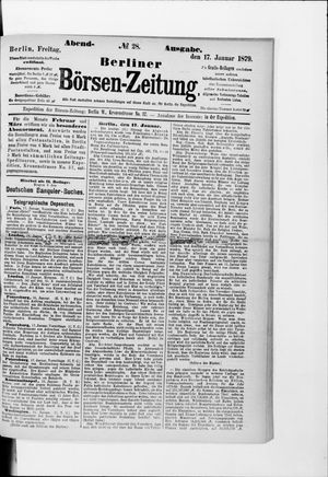 Berliner Börsen-Zeitung vom 17.01.1879