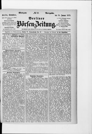 Berliner Börsen-Zeitung vom 18.01.1879