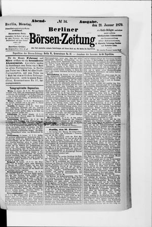Berliner Börsen-Zeitung vom 21.01.1879