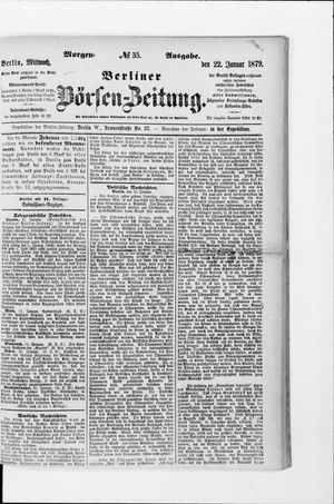 Berliner Börsen-Zeitung on Jan 22, 1879