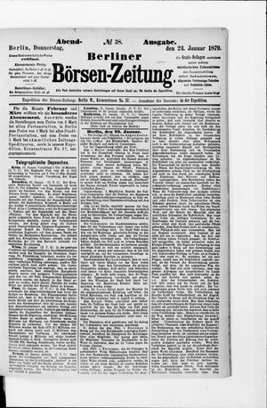 Berliner Börsen-Zeitung vom 23.01.1879