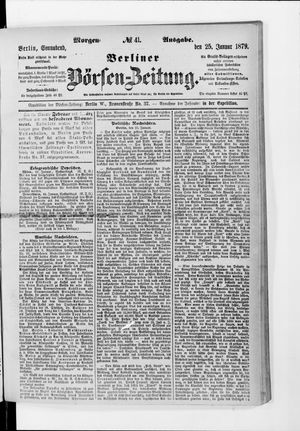 Berliner Börsen-Zeitung vom 25.01.1879