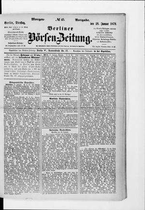 Berliner Börsen-Zeitung on Jan 28, 1879