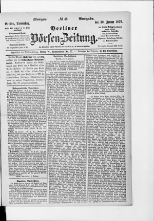 Berliner Börsen-Zeitung vom 30.01.1879