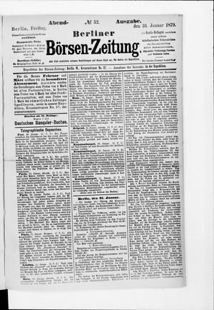 Berliner Börsen-Zeitung vom 31.01.1879