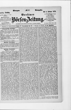 Berliner Börsen-Zeitung vom 04.02.1879