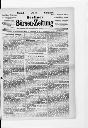 Berliner Börsen-Zeitung on Feb 4, 1879