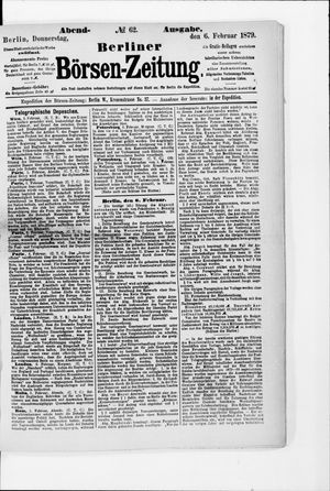 Berliner Börsen-Zeitung on Feb 6, 1879
