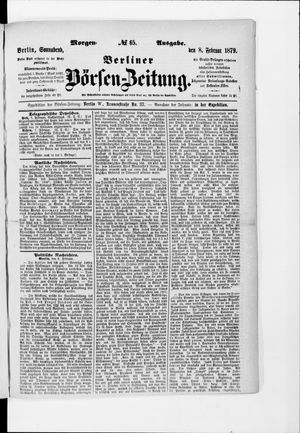 Berliner Börsen-Zeitung vom 08.02.1879