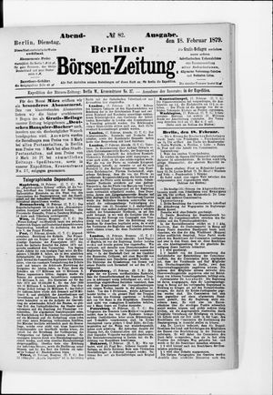 Berliner Börsen-Zeitung vom 18.02.1879