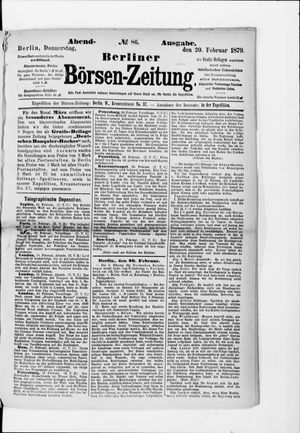 Berliner Börsen-Zeitung vom 20.02.1879