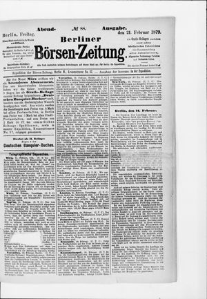 Berliner Börsen-Zeitung vom 21.02.1879