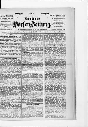 Berliner Börsen-Zeitung vom 27.02.1879