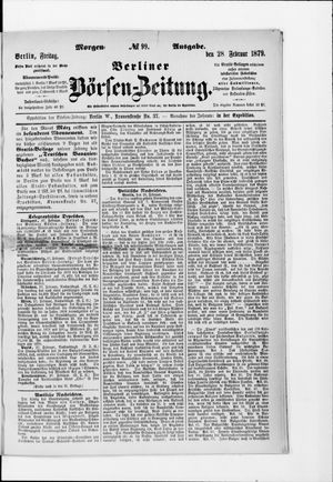 Berliner Börsen-Zeitung vom 28.02.1879
