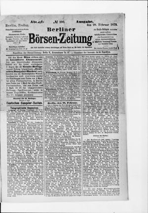 Berliner Börsen-Zeitung vom 28.02.1879