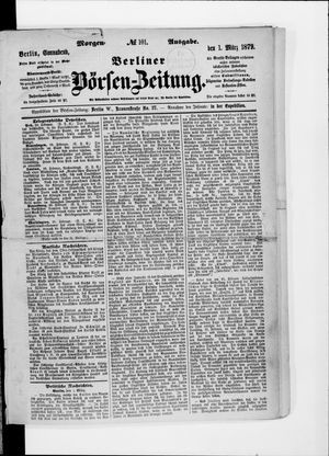 Berliner Börsen-Zeitung vom 01.03.1879