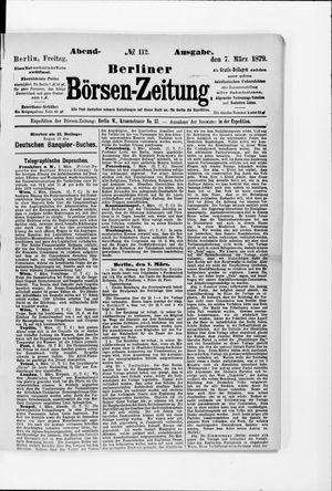 Berliner Börsen-Zeitung vom 07.03.1879