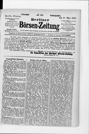 Berliner Börsen-Zeitung vom 18.03.1879