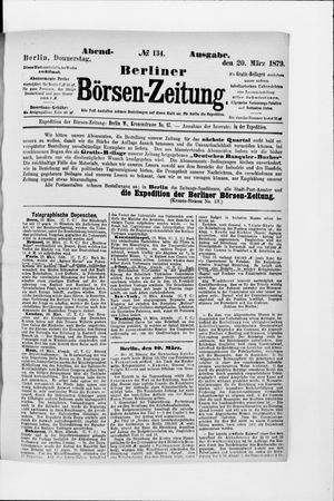 Berliner Börsen-Zeitung vom 20.03.1879