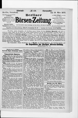 Berliner Börsen-Zeitung vom 29.03.1879