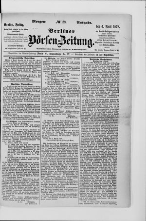 Berliner Börsen-Zeitung vom 04.04.1879